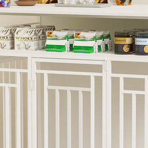 43.3 Inch Wooden Dog Crate Furniture with Divider and Storage