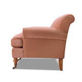 Alana lawson three-cushion tightback sofa, peach orange velvet