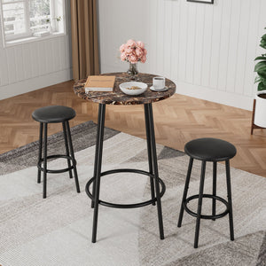 3-Piece Bar Table Set with 2 Bar Stools