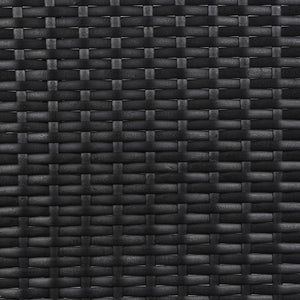 K&K 47.5"W Wicker Outdoor Storage Cabinet with Tempered Glass Desktop