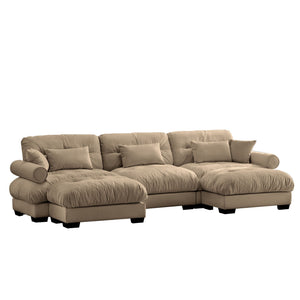 Super Comfort Oversized Modular Sectional Sofa With Movable Ottoman