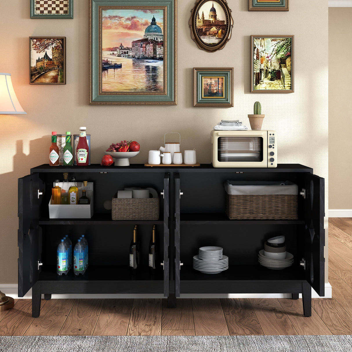 60.5' Mid Century Modern  Sideboard