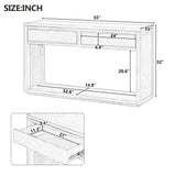 55' Console TableNatural