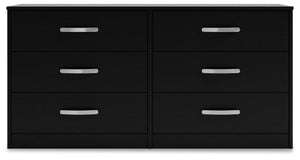 Finch - Six Drawer Dresser - 29'' Height - Black
