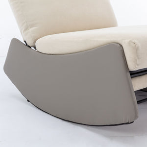 Modern Rocking Chair Recliner, Comfy Rocker Nursery Chair With Footrest, Accent Reading Chair, Upholstered Lounge Chair For Relaxing, Resting, Soft Padded Rocker For Indoor Living Room Bedroom
