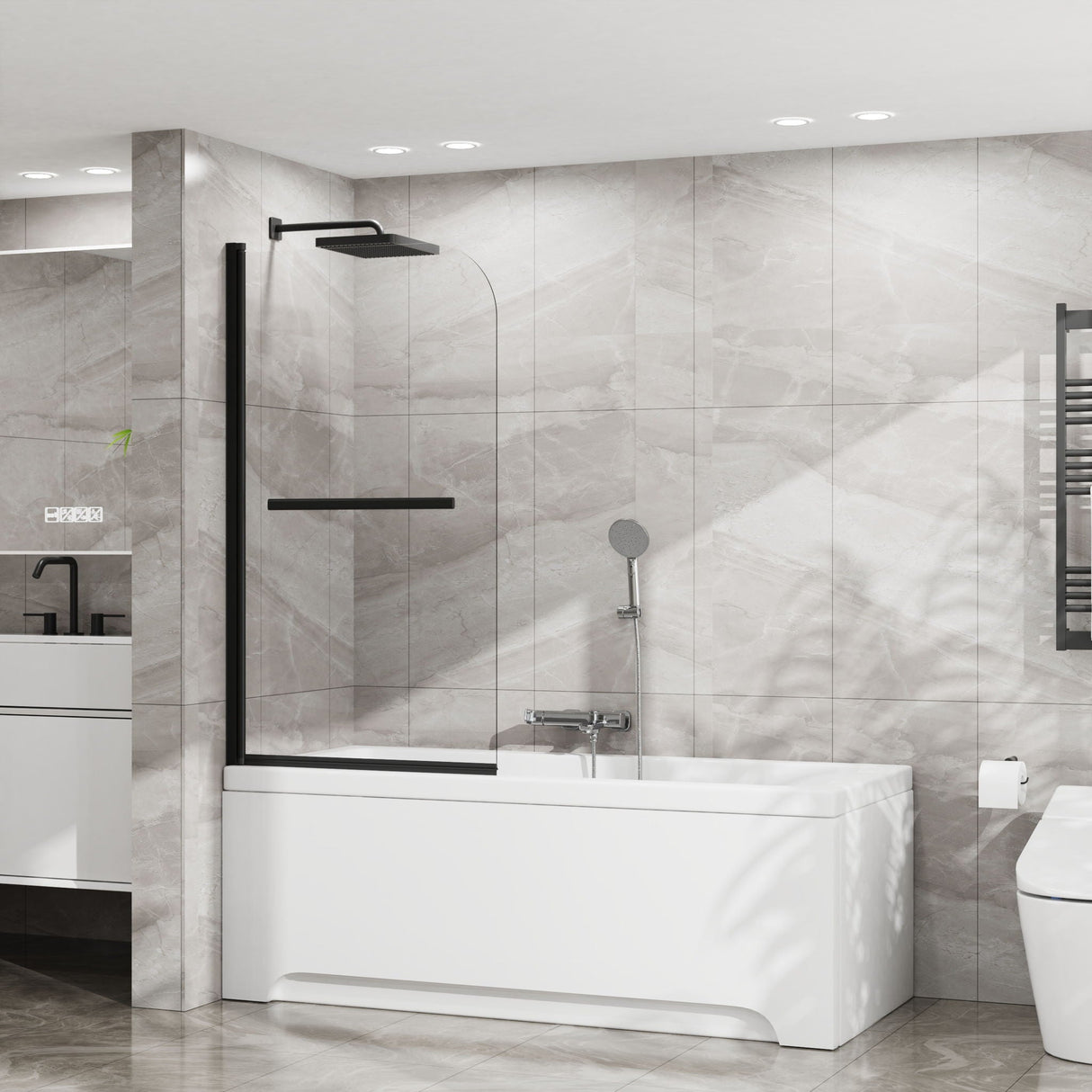 Goodyo - Frameless Bathtub Shower Door - Transparent