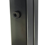 Modern End Table Nightstand with Tempered Glass & Wood Grain MDF