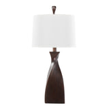 Curvo 2-Piece Copper Bronze Polyresin Table Lamps with Linen Shade