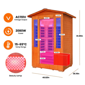 Outdoor Sauna Room for 2 People