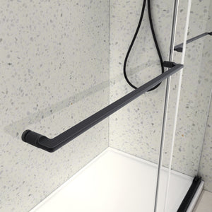 5476 Inch Frameless Double Sliding Matte Shower Door
