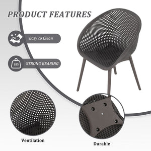4 Pack Lounge Chair Set With Long Table