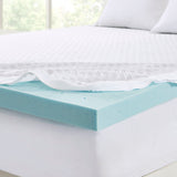 Hypoallergenic cooling gel memory foam mattress topper with removable cooling cover
