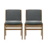 Contemporary Dining Chair Set Upholstered Fabric With Rubberwood Frame