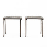 Laughlin cast iron end table (set of 2)