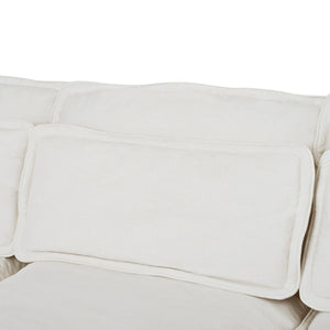 Double-Layer Cushion Modular Sofa 4-Seater with Storage Function