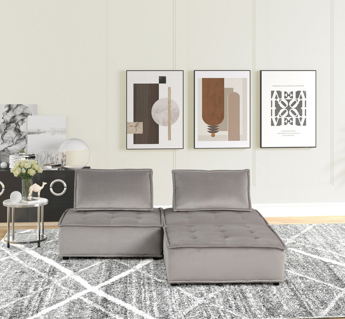 Anna - Stylish Sectional Sofa Ottoman