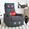 Heat Massage Manual Recliner Chair with Rocker & Swivel