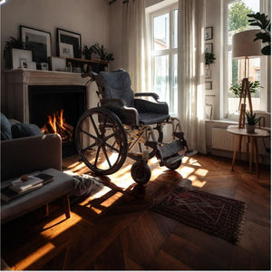 Lightweight Foldable Transport Wheelchair with Double X Force Support - Pearl Silver or Gray