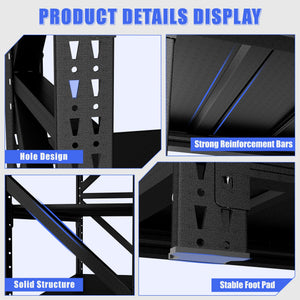 5000LBS Industrial Shelving for Warehouse, Heavy Duty Metal Adjustable Garage Shelves (69"H x 71"W x 23.7"D) 5000LBS Storage Unit