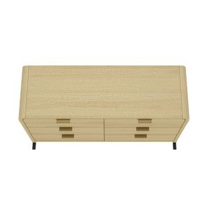 Oak Double Dresser with 6 Drawers - Grace Collection