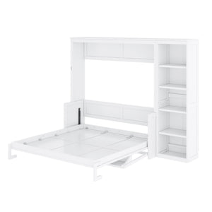Sturdy Murphy Bed With Desk And Bookshelf