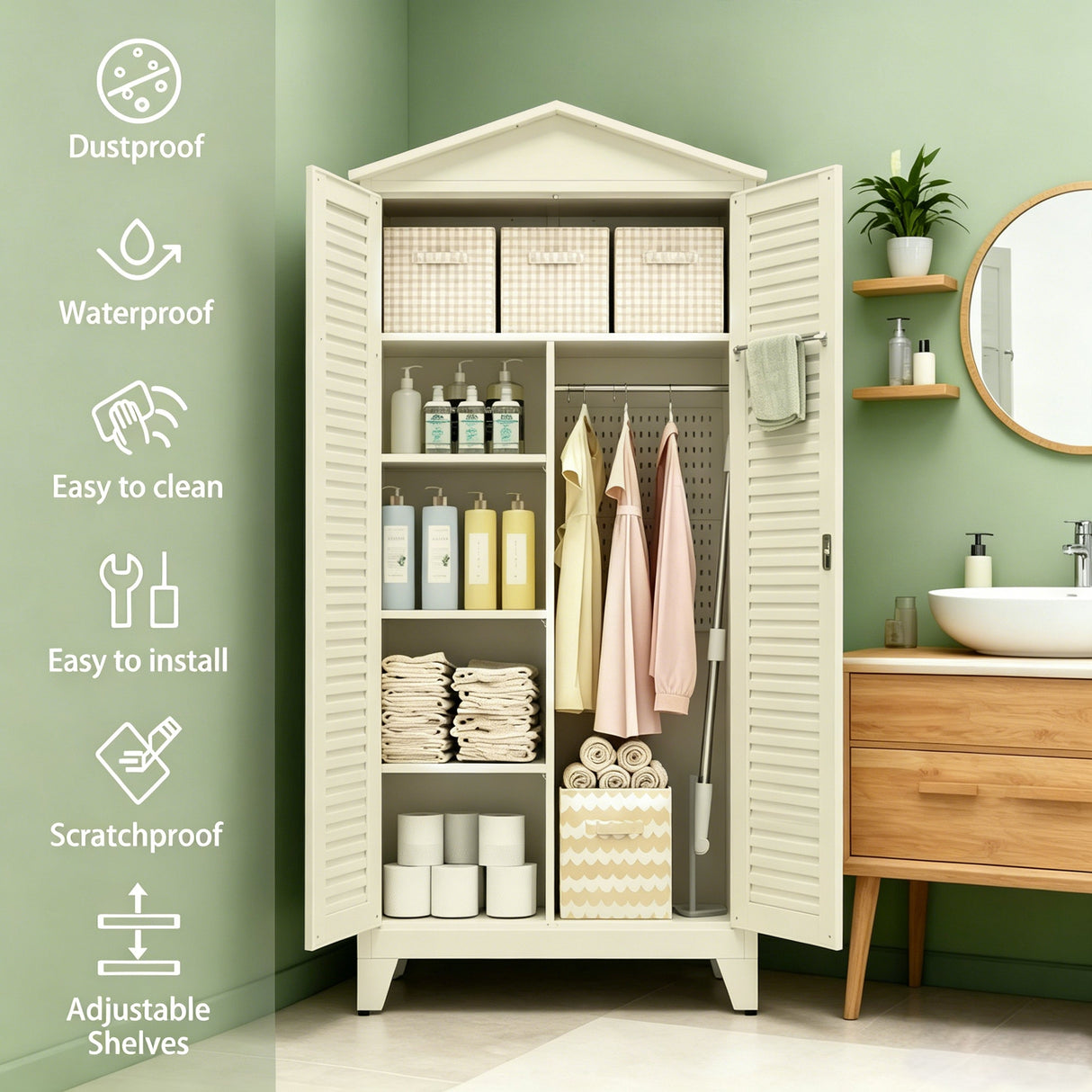 Spire79.1'' Tall Metal Tool Storage Cabinet