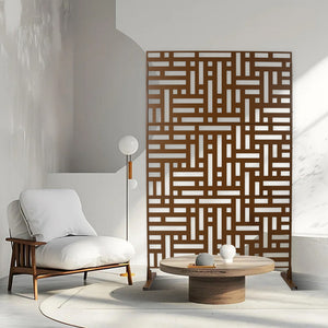 Decorative Freestanding Metal Privacy Screen For Indoor & Outdoor Use