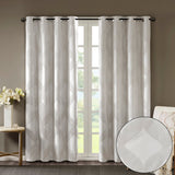 Ogee knitted jacquard total blackout curtain panel (only 1 pc panel)
