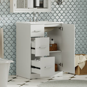 Bathroom Vanity With Under Mount Sink, 2 Drawers And Soft Closing Door