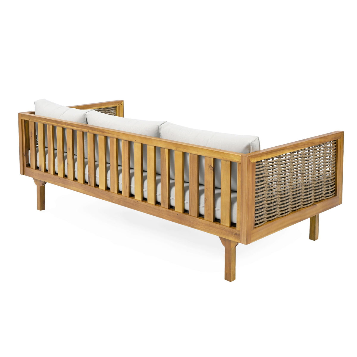 Claremont 3 Seater Daybed Teak Acacia Wood Water Resistant Cushions