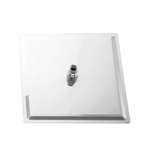 16" Square Rainfall Shower Head Fixed Wall Mount With Full Body Coverage & Self Cleaning Silicone Nozzles