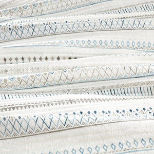 3 Piece Printed Microfiber Seersucker Quilt Set Taupe/Blue Full/Queen