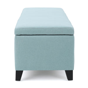 Contemporary Storage Ottoman Bench With Upholstery