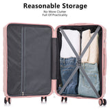 Set of 3 ABS Spinner Wheel Luggage - Pink