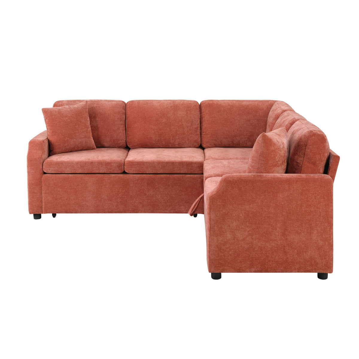 Modern L Shaped Sectional Sofa Bed With Hidden Storage Upholstery