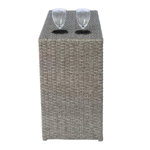 Weather Resistant Wicker Conversation Set with Cushions – Dark Brown or Dark Gray