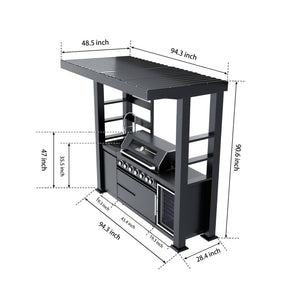 94-Inch 6-Burner Deluxe Stainless Steel Gas Grill