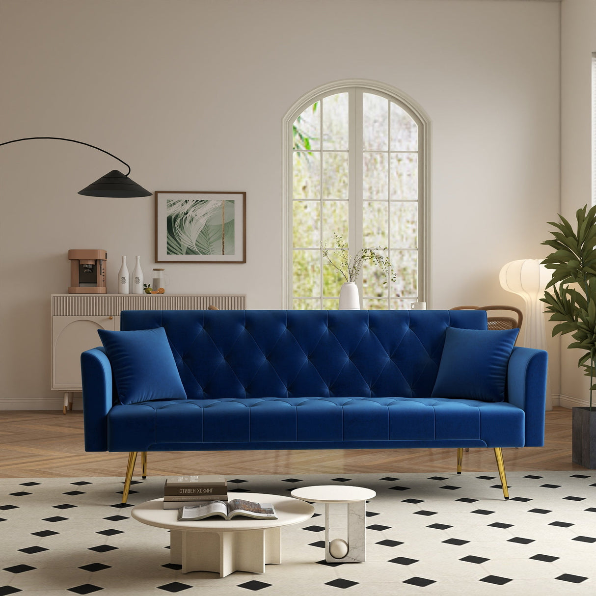 Modern Convertible 72 Inch Foldable Sleeper Sofa
