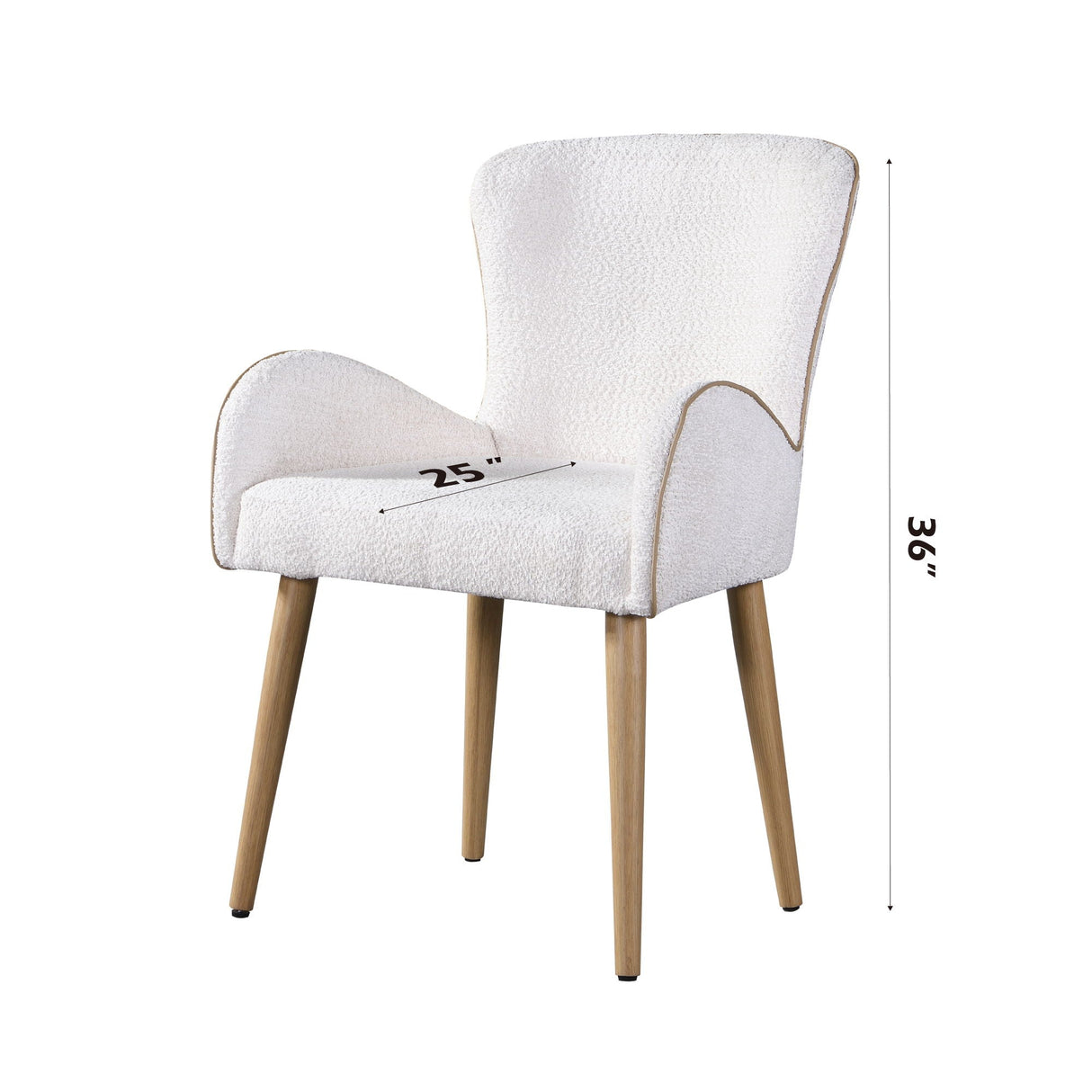 Qwin Boucle Side Chair (Set of 2) - Beige