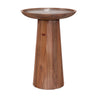 Handcrafted Wooden Accent Table with Sculptural Design - Choice of Color