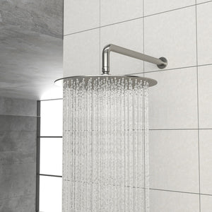 Shower Faucet Set With 10" Rainfall Shower Head And Valve - Brushed Nickel