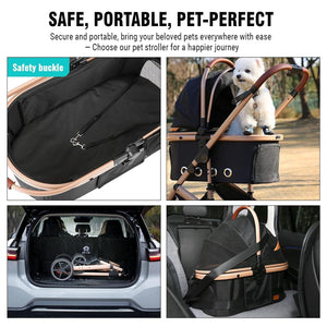 EchoSmile 4 in 1 Lightweight Pet Stroller