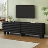 Stylish Thick Wavy Door TV Cabinet with Adjustable Shelves