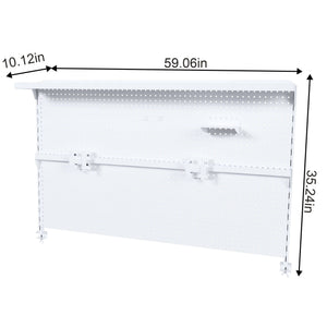 Clamp On Desk Pegboard With Single Monitor Stand