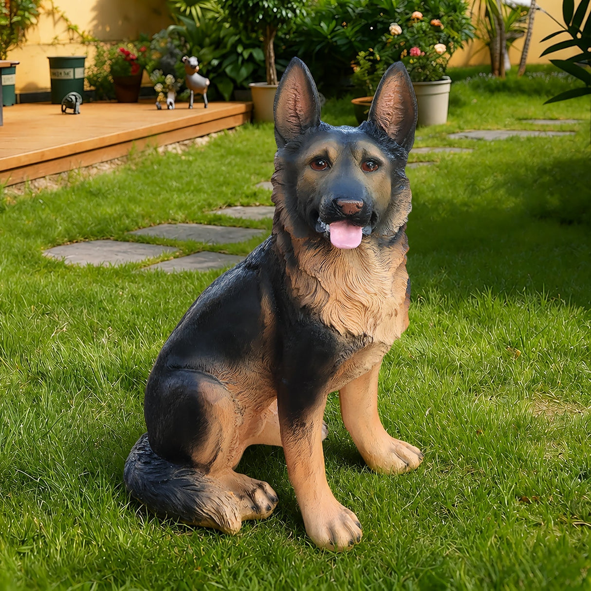 Outdoor Dog Statues German Shepherd Dog Statue for Garden
