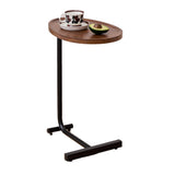 Brown C-Shaped Side Table – Compact Sofa & End Table