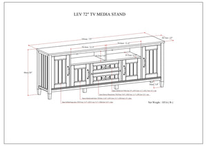 Lev - Handcrafted TV Media Stand - Smoky Brown