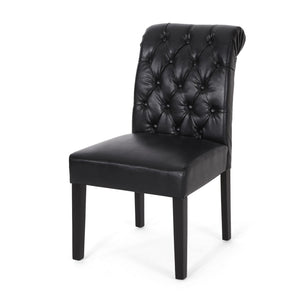 Broxton - Tuft Dining Rolltop Chairs With Button Tufted Backrest (Set of 2)