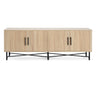 4 Door TV Cabinet, 2 Storage Spaces, Adjustable Shelves