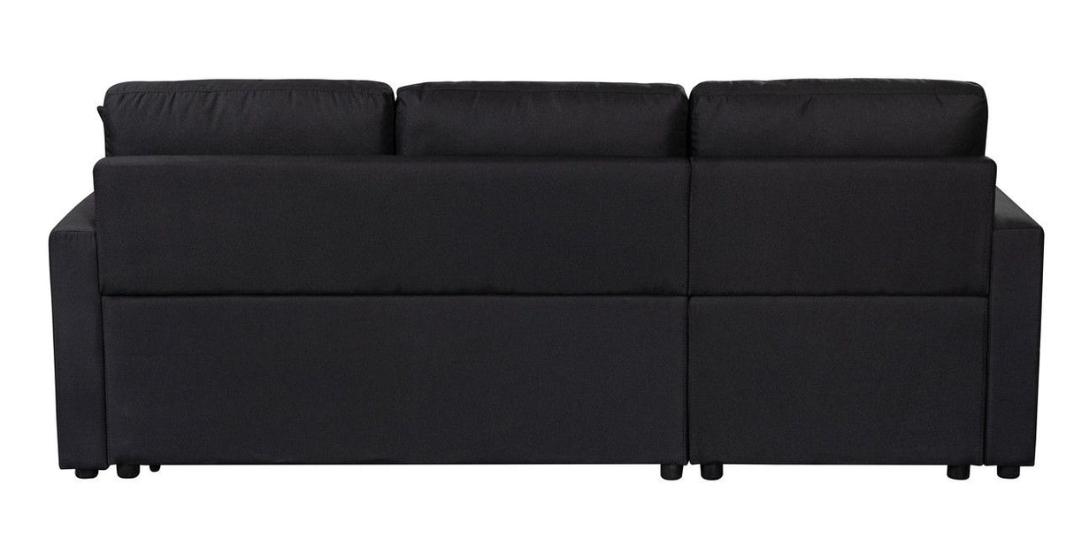 Paisley - Fabric Reversible Sleeper Sectional Sofa With Storage Chaise